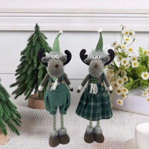 Green boy&girl reindeer